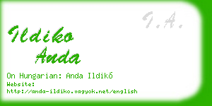 ildiko anda business card